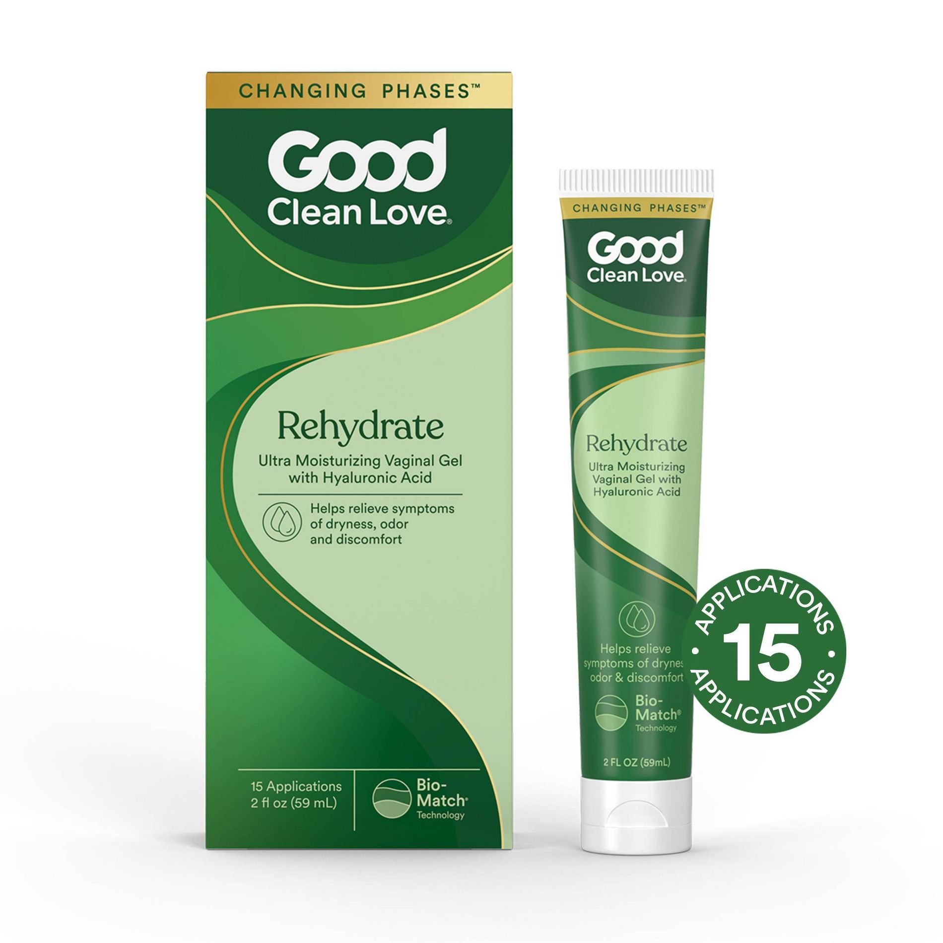 Good Clean Love Changing Phases Rehydrate Premium Vaginal Personal Lubricant  Gel - 2 fl oz