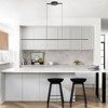 LLHZSY 47" Black Warm Kitchen Island Pendant Lighting Integrated LED Linear Chandelier Light Fixture - 3 of 4