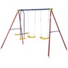 Outsunny Metal Swing Set for Backyard for Ages 3-8 - 4 of 4