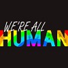 Adult Design By Humans We're All Human Rainbow Pride By JuTrading T-Shirt - 2 of 2