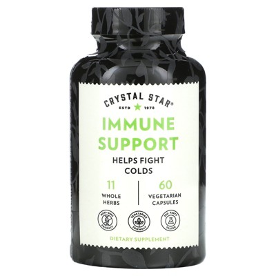 Crystal Star Immune Support Supplement (60 Capsules) - Herbal Immune Booster for a Proactive Multi-System Defense - Echinacea, Goldenseal, Yarrow &