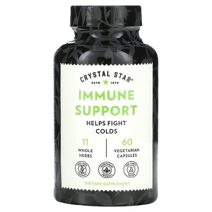 Crystal Star Immune Support Supplement (60 Capsules) - Herbal Immune Booster for a Proactive Multi-System Defense - Echinacea, Goldenseal, Yarrow & - 1 of 2