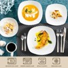 vancasso 50 Piece ivory White Plate and Bowl Sets, Porcelain Dishes with Plates, Bowls, Cups and Saucers, Mugs, Egg Cups, Sugar/Milk Pot for 6 People - 4 of 4