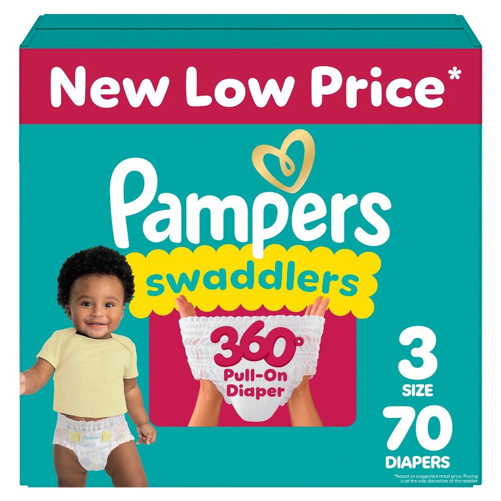 Pampers Swaddler 360 Disposable Baby Diapers - Size 3 - 70ct