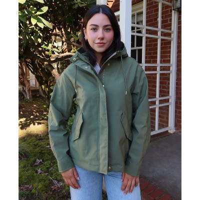 Rokka&Rolla Women's Full Zip Jacket Hooded Windbreaker-Olive, size XX Large — фото 3