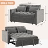 Bestier 55'' Convertible Sleeper Sofa Bed, Modern Chenille Fabric Sofa with Pull Out Bed and USB Ports for Living Room, RV, Trailer, Basement - 4 of 4