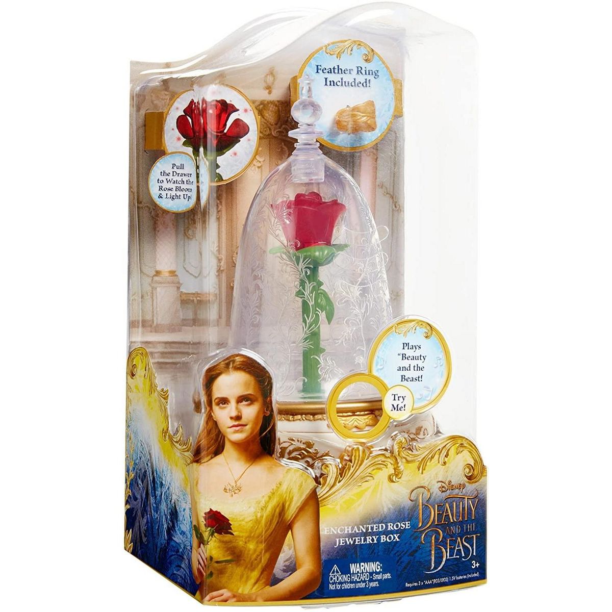 Walt Disney Co Disney Beauty and the Beast Lights & Sound Enchanted Rose Jewelry Box - thumbnail 2