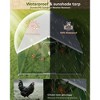 XBRIGH Large Metal Chicken Coop Run with Spire Roof – Outdoor Poultry Cage with Waterproof & UV-Resistant Cover for Chickens,Ducks in Yard or Farm Use - 4 of 4