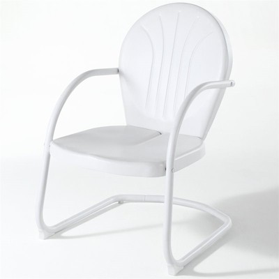 Steel Metal Chair in White-Pemberly Row