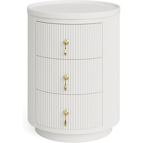 Tribesigns No Assembly 3-Drawer Nightstand, White - image 1 of 4