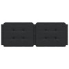 vidaXL Black Faux Leather Headboard Cushion - Upholstered Hanging Pillow for Bedroom Comfort, Easy Installation, Stylish Support - 4 of 4