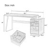 Computer Desk Modern with File Drawer and Floating Top for Home Office 65in Wide-3irtyhousy - 4 of 4