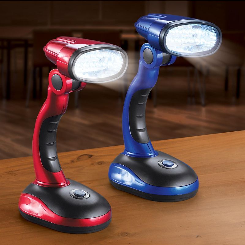 Collections Etc LED Cordless Desk Lamps - Set of 2 3 X 4.25 X 8.75 Red Modern & Contemporary, 2 of 3
