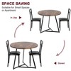 Round Dining Table Set for 2, 3 Piece Kitchen Table Chairs Set, Small Dining Room Table Set with 2 Upholstered Chairs - 4 of 4