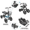 AllCure All Terrain Foldable Medical Knee Walker Scooter Roller, Black - 3 of 4