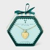 14K Gold Dipped Heart Charm Initial Necklace - A New Day™ Gold - 3 of 4