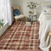 Checkered Area Rug – Non-Slip Machine Washable Low Pile Farmhouse Rug for Living Room/Bedroom/Dining Room - 3 of 4