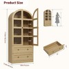 Tall Farmhouse Kitchen Pantry, Arched Wood Kitchens Storage Cabinets with 2 Large Drawers, Easy Assembly - 2 of 4