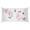 Lambs & Ivy Floral Garden Pink/White Watercolor Cotton Baby Fitted Crib Sheet - image 2 of 4