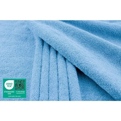 Sky Blue Oversized Turkish Cotton Bath Sheet Set