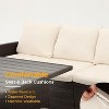 Heynemo 7 PiecePatio Furniture Set with Dining Table and Chair, All Weather Wicker Conversation Set with Ottoman - 4 of 4