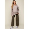 Pinkblush Taupe Mixed Knit Maternity Hooded Sweater - 4 of 4