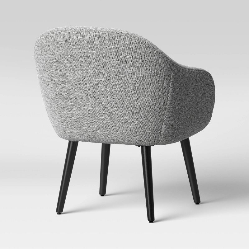 Harwell Modern Arm Barrel Chair with Wooden Legs - Project 62™, 5 of 8