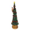 Kurt Adler 13.4-Inch Battery Operated USB LED Lighted Santa and Deer Tree Topper with Spinning Glitter Water - 4 of 4