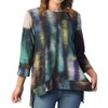 Women's Reflections French Brushed Knit Slit Top - Jess & Jane - 2 of 2