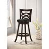 NicBex Swivel Bar Stools Set of 2,Faux Leather Counter Height Stools with Wooden Frame,Barstools for Kitchen Counter,Cappuccino & Black - 2 of 4