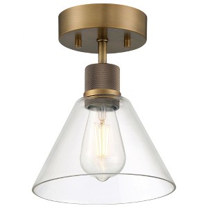 Access Lighting Port Nine 1 - Light Flush Mount in  Antique Brushed Brass - 1 of 4