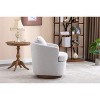CAVINAS Boucle Swivel Accent Chair with Ergonomic Design and Solid Wood Base, 360-Degree Rotating Comfy Armchair - 4 of 4
