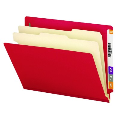 Smead End Tab Classification File Folder, 2 Divider, 2