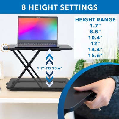 Adjustable Black Steel Standing Keyboard and Mouse Platform