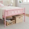 Metal Twin Bed Frame for Girls/Boys, Twin Size Platform Bed Frame with Iron-Art Sweet Heart, Under Bed Storage, Easy Assembly - 4 of 4