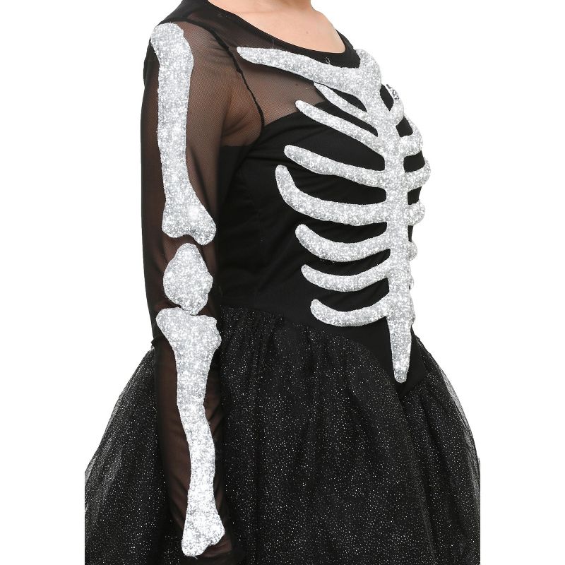 HalloweenCostumes.com Women's Skeleton Beauty Costume, 2 of 3