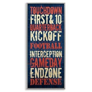 Stupell Industries Rustic Football Phrases, 13" x 30" - 1 of 4