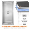 VEVOR Drop in Ice Chest, 36"L x 18"W x 14"H Stainless Steel Ice Cooler, Commercial Ice Bin with Sliding Cover, 40.9 qt Outdoor Kitchen Ice Bar - 4 of 4