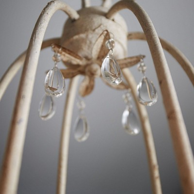 Venice Elegance 27" White Transitional 6-Light Chandelier