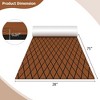 Aghana Digitals Brown+Black EVA Foam Boat Decking Sheet 75"x28" 0.24" Thick Diamond Pattern - 2 of 4