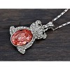 Anna-Kaci Women's Elegant Teardrop Crystal Pendant Necklace, Rhinestone Embellishments, Adjustable Chain, Perfect for Formal Events - Transfer Beads - 3 of 4