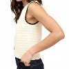 Women's Contrast trim sweater top - Blu Pepper - 3 of 3