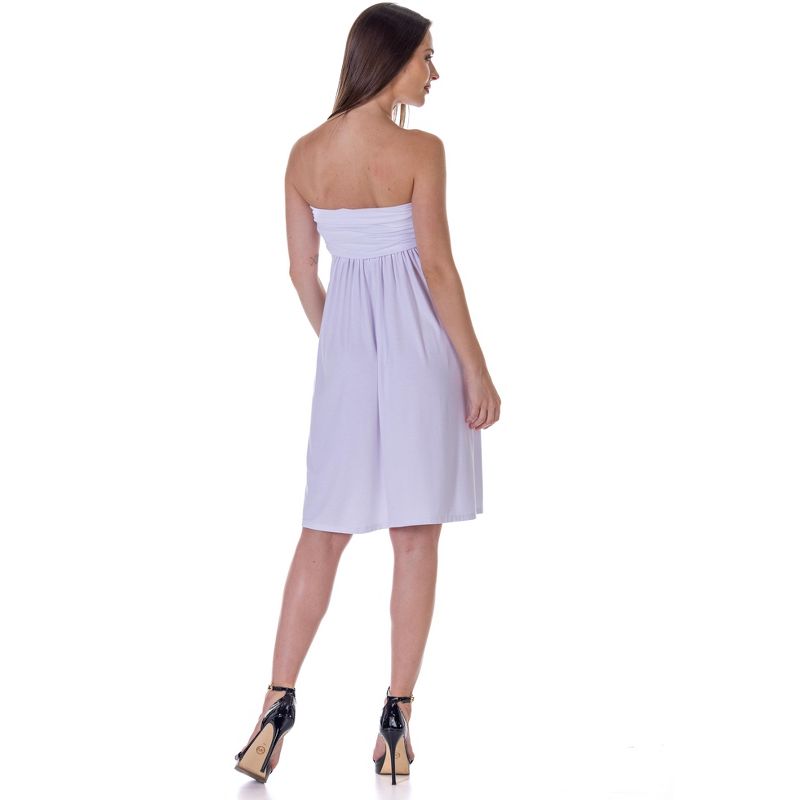 24seven Comfort Apparel Strapless Empire Waist Mini Dress, 3 of 5