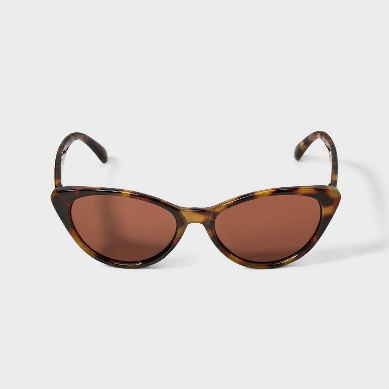 Plastic Slim Cateye Sunglasses - Wild Fable™ Tort
