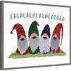 Amanti Art 28"x23" Fa La La La La Gnomes by Rosana Laiz Blursbyai Framed Canvas Wall Art - 2 of 4