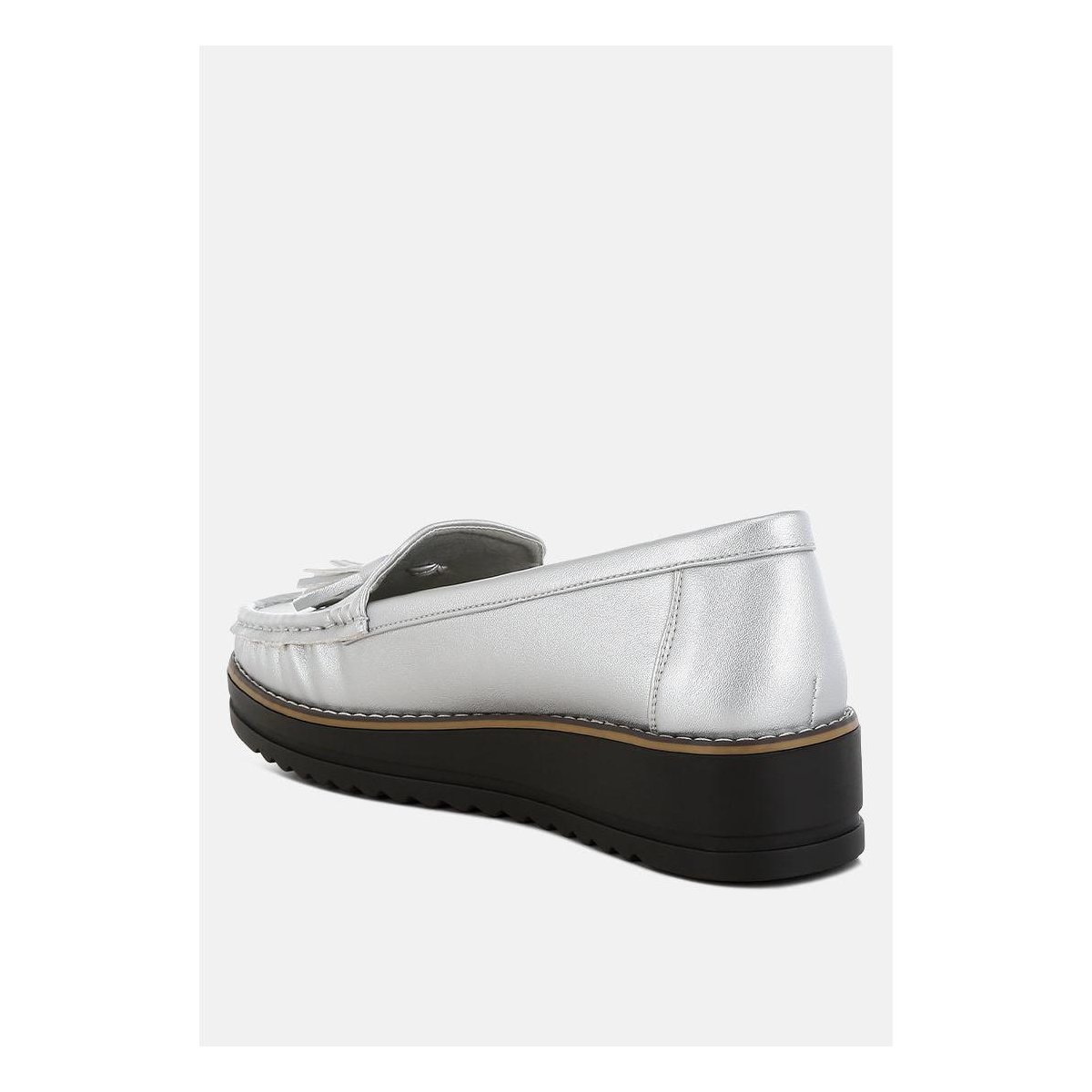 Женские туфли London Rag Womens Larana Metallic Tassel Detail Loafers 9 — фото 3