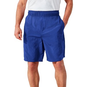 KingSize Men's Big & Tall Solid 8" Swim Trunks - 1 of 4