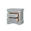 GlasFlength Nightstands Nightstand Modern Bedside Table Accent Bedside End Table with 2 Drawers for Bedroom Modern, Silver, 15"*21"*24" - 2 of 4