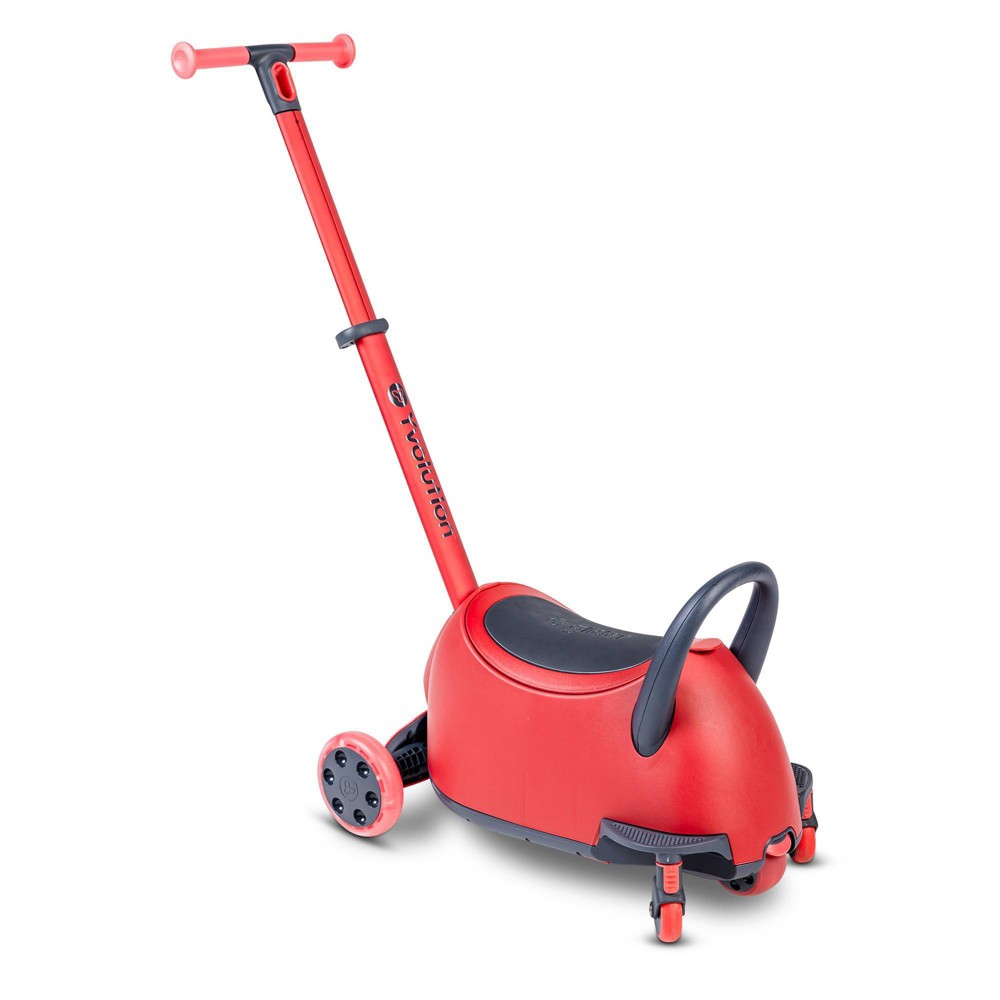 Yvolution Y Glider Luna 5-in-1 Ride-on to Scooter with Storage Trunk - Red