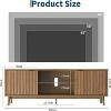 63 Inch TV Stand with Power Outlets, Entertainment Center with Adjustable Shelf & 2 Storage Cabinets, Modern Media Console for Living Room, Walnut - 3 of 4